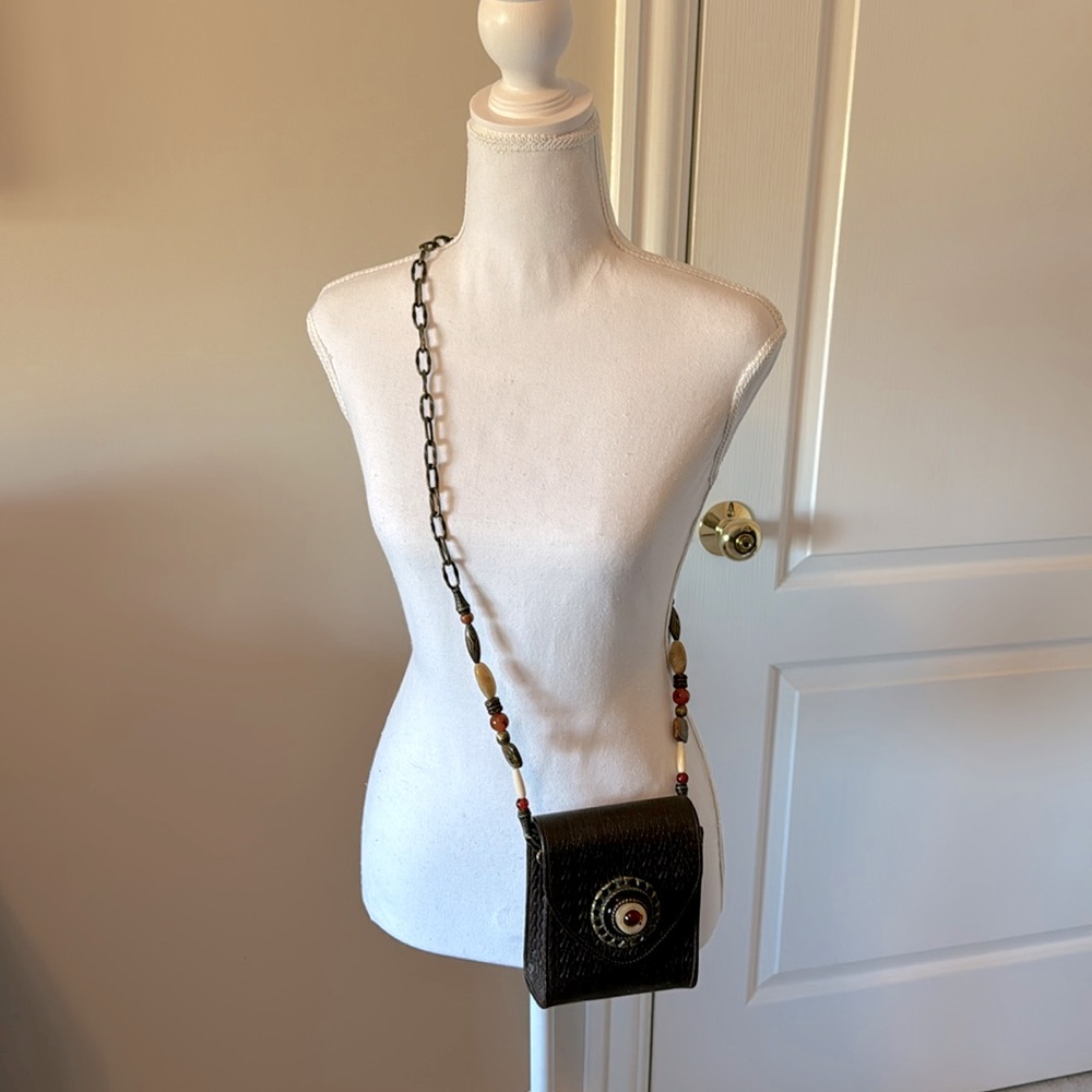 Cross body bag with chain strap